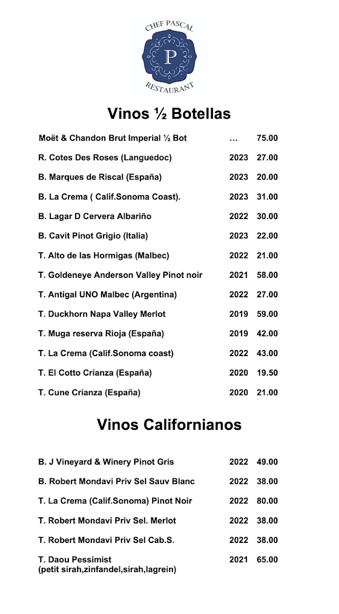 Menu Chef Pascal Restaurant-4