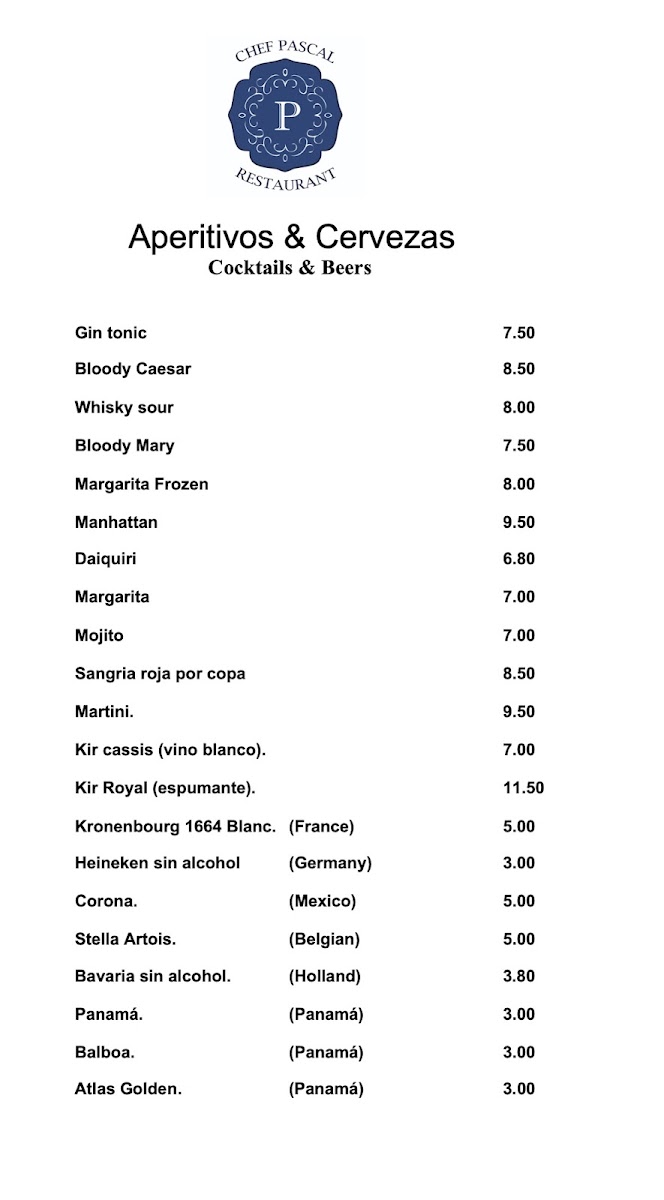 Menu Chef Pascal Restaurant-9